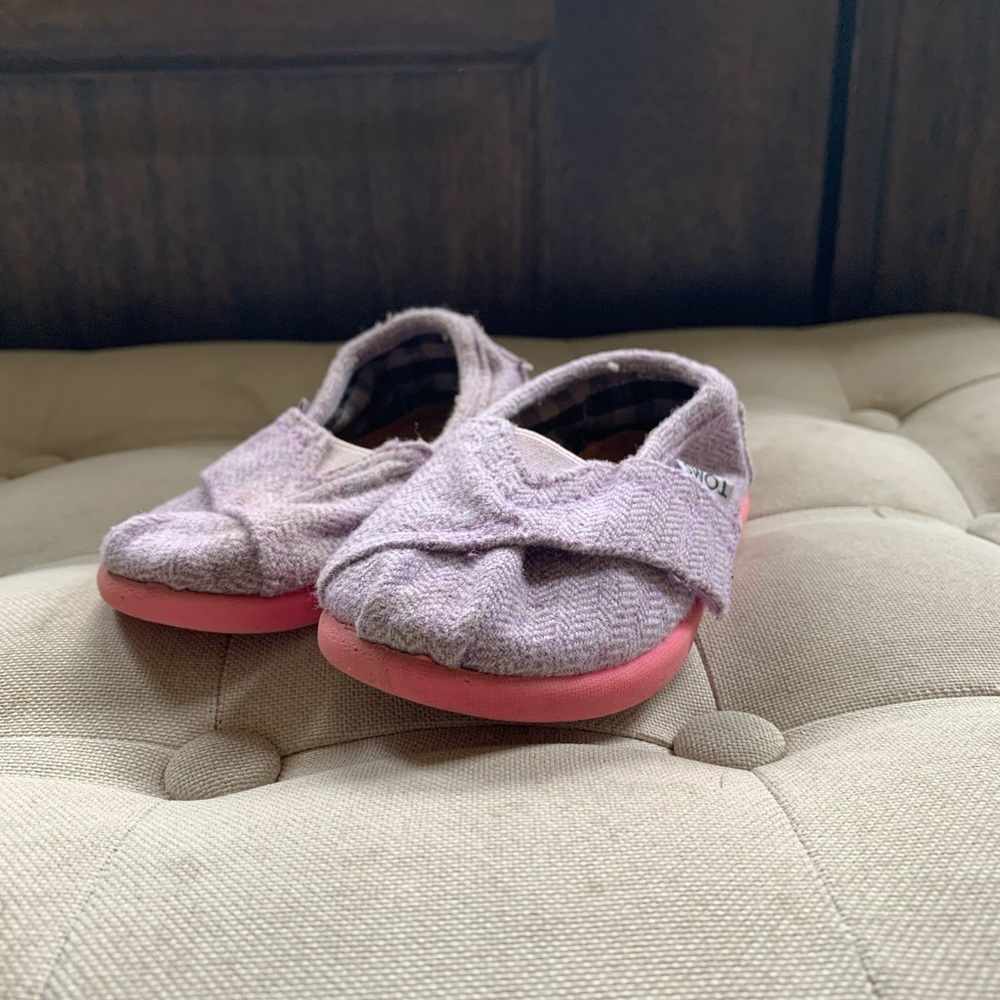 Toms Purple and Pink Toddler Shoes